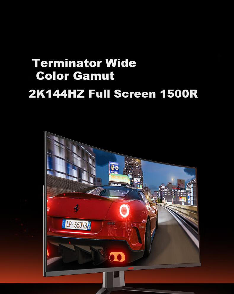 HKC 27-inch 2K 300Hz Hardware Low Blue Light 1500R Curved HVA Fast LCD HDR400 Gaming Monitor HDMI 2.1 Falcon SG27QEC 1