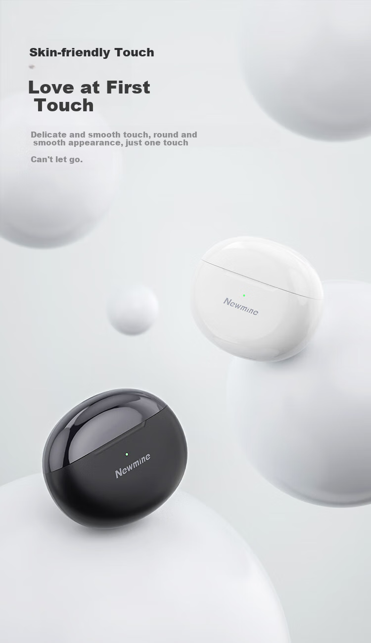 Newmine L3 True Wireless Bluetooth Earbuds, Semi-In Design, Long Battery Life, for Sports And Running, Compatible with Apple, Huawei, Xiaomi Phones, White Color, Wireless Earphones 7