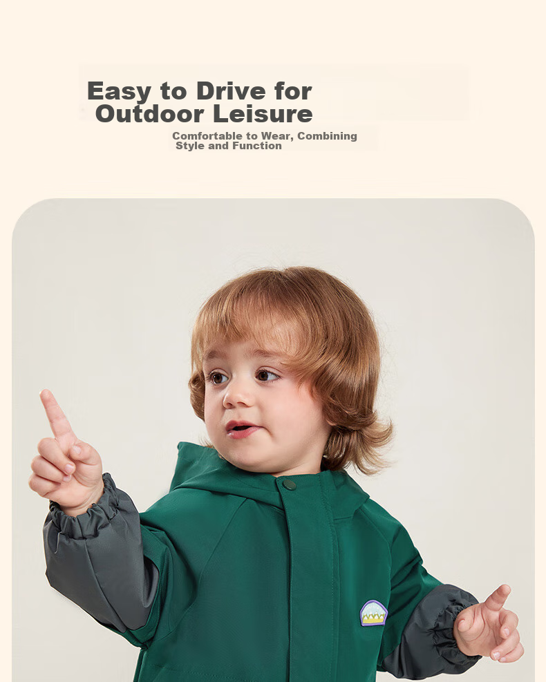 Ciciibear Children's Windbreaker Jacket, Boys' Three-In Autumn Clothing, Baby Fall/winter Fleece Top 4