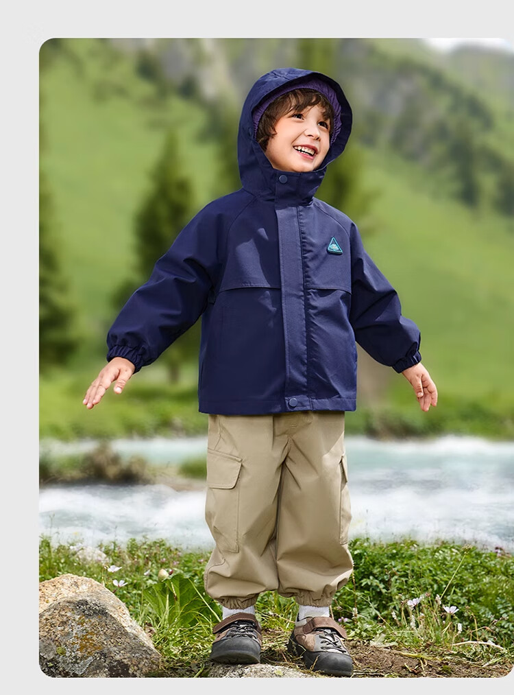 Ciciibear [Triple Protection] Ciciibear Boys' Outdoor Jacket for Children, Spring Autumn Winter Style 2024 New Model, Baby Three-In Waterproof 10