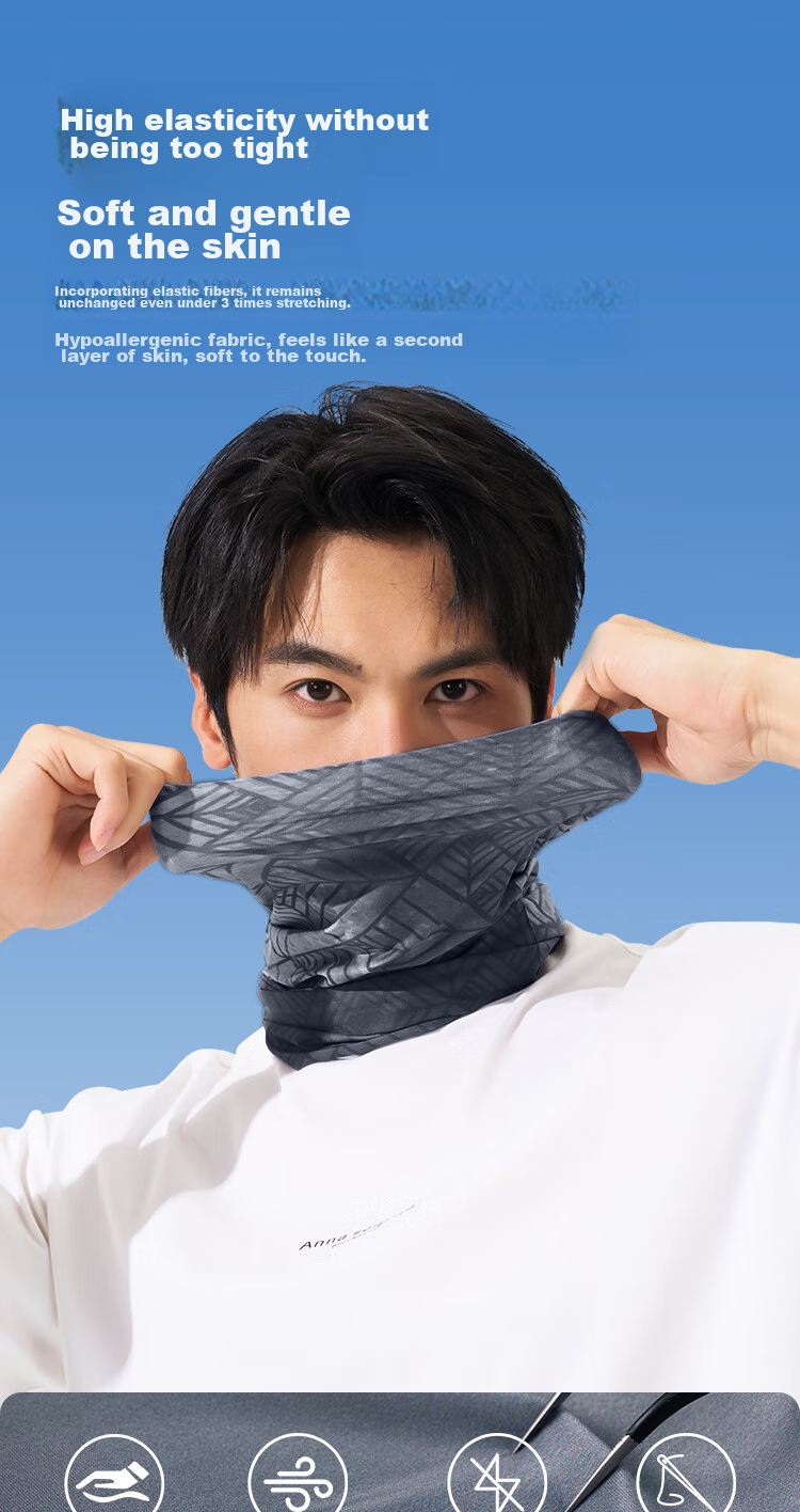 JD Original Ice Silk Neck Gaiter Sun Protection Face Mask Scarf for Men And Women, Windproof Dustproof Hiking Fishing Outdoor Trekking Magic Headband 9