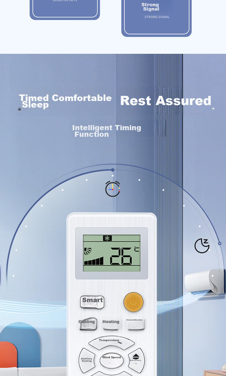 Accoona Universal Remote Control Compatible with Haier Air Conditioners, Suitable for All Central Air Conditioning Units, Wall-Mounted And Floor-Standing Models, Xiaozhuangyuan, Xiaochao Ren, Tongshuai, Jingyue KFR-26GW/35GW/50LW 4