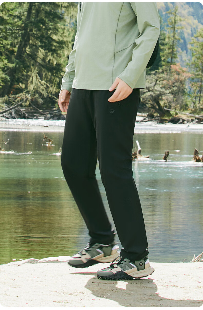 TECTOP Outdoor Hiking Quick-Dry Pants, Lightweight Moisture-Wicking Casual Straight-Leg Fast-Drying Trousers, 2422177SZ Men's Classic Black M 5