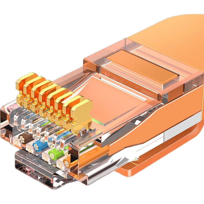 Сетевой кабель CHOSEAL CAT6 Gigabit Ethernet, 8 метров, оранжевый