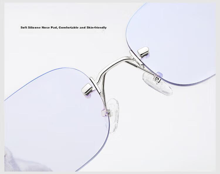 VEGOOS Anti-Blue Light Anti-Radiation Glasses Frameless for Men And Women, Computer Phone Eye Protection Glasses, Non-Prescription Eyeglass Frames 56003 13