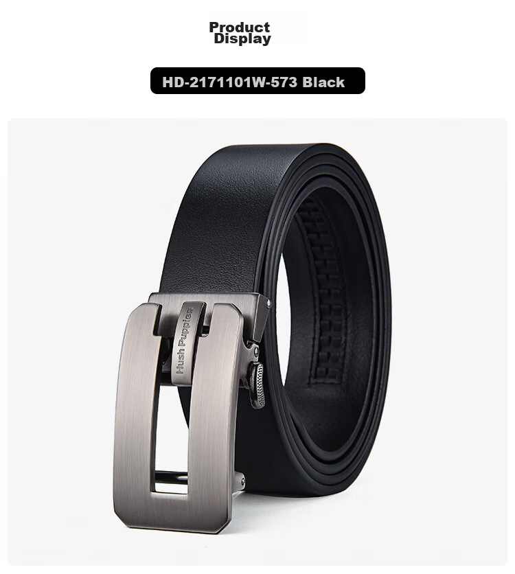 Hush Puppies Genuine Leather Belt for Men with Automatic Buckle, Business Style Waistband Gift Box Set, Birthday Present for Boyfriend Or Father 11