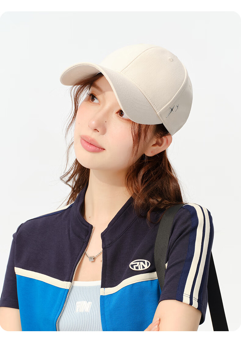 CACUSS Baseball Cap for Women, All-Season Large Head Circumference Hard Top Visor Cap, Sun Protection Hat, Couple Matching Versatile Face-Slimming Cap 12