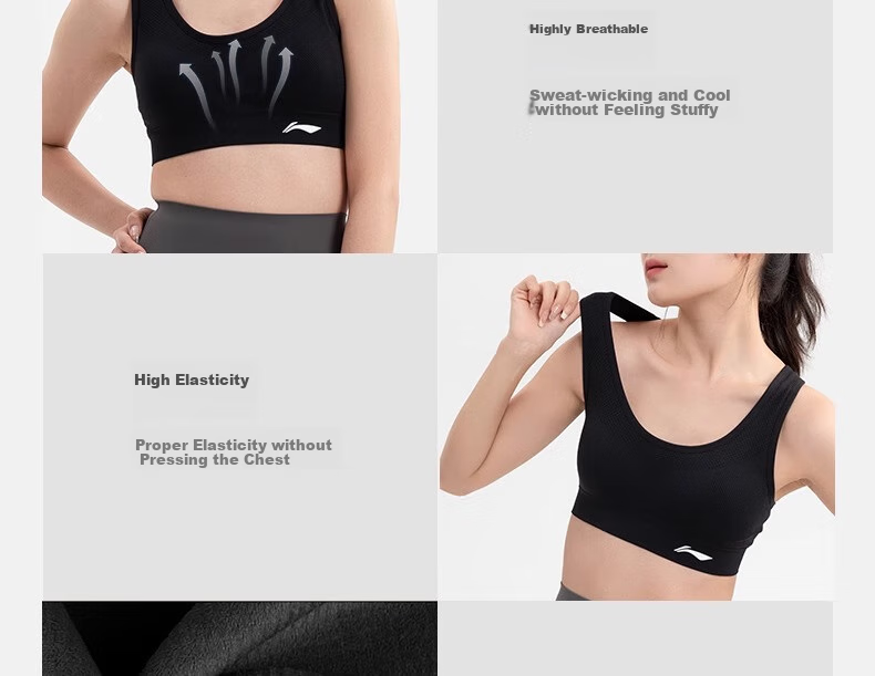 Li-Ning Sports Bra for Women, High Support Yoga Bra, Beautiful Back Design, Running Anti-Shock And Anti-Sagging, Plus Size Breathable Vest 15