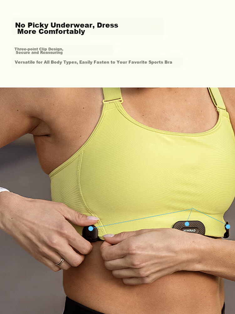 GARMIN Heart Rate Monitoring Running Sports Women's HRM-Fit Advanced Dual-Mode Heart Rate Sensor 4