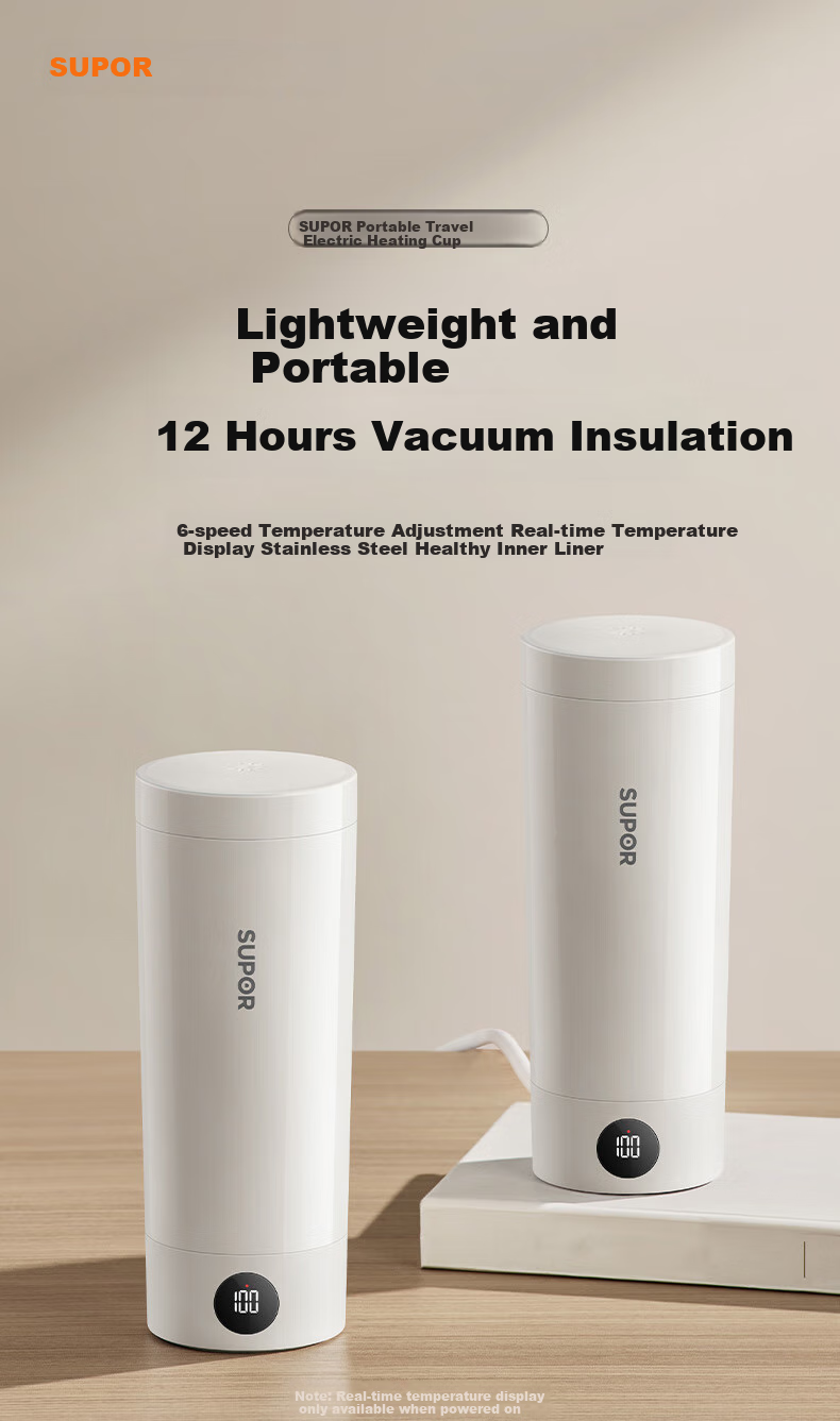 SUPOR Electric Kettle, Water Boiler, 0.3L Portable Insulated Kettle, 316 Stainless Steel Travel Electric Kettle, SW-03T01A 1