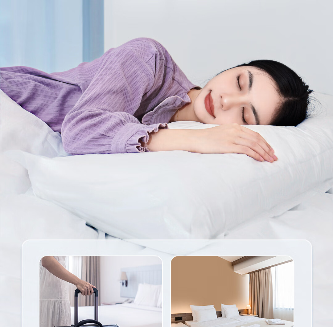 Deli Disposable Bedding Set, Includes Bed Sheet, Duvet Cover, Pillowcases, Thickened Bedding, Travel Essential, Portable, for Hotel Use, Suitable for Two People 7