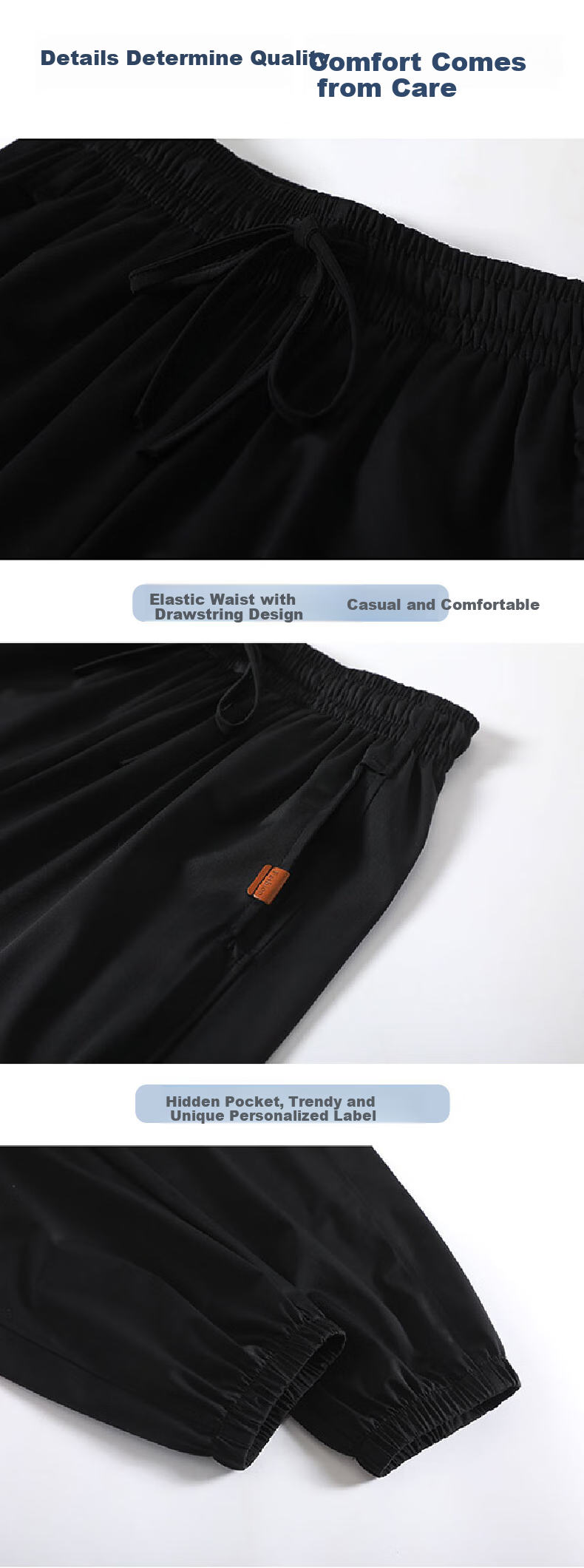 FitonTon Ice Silk Quick-Dry Pants for Women, Summer Lightweight Drawstring Slimming Casual Mosquito-Proof Pants for Running, Fitness And Sports, Size L 13