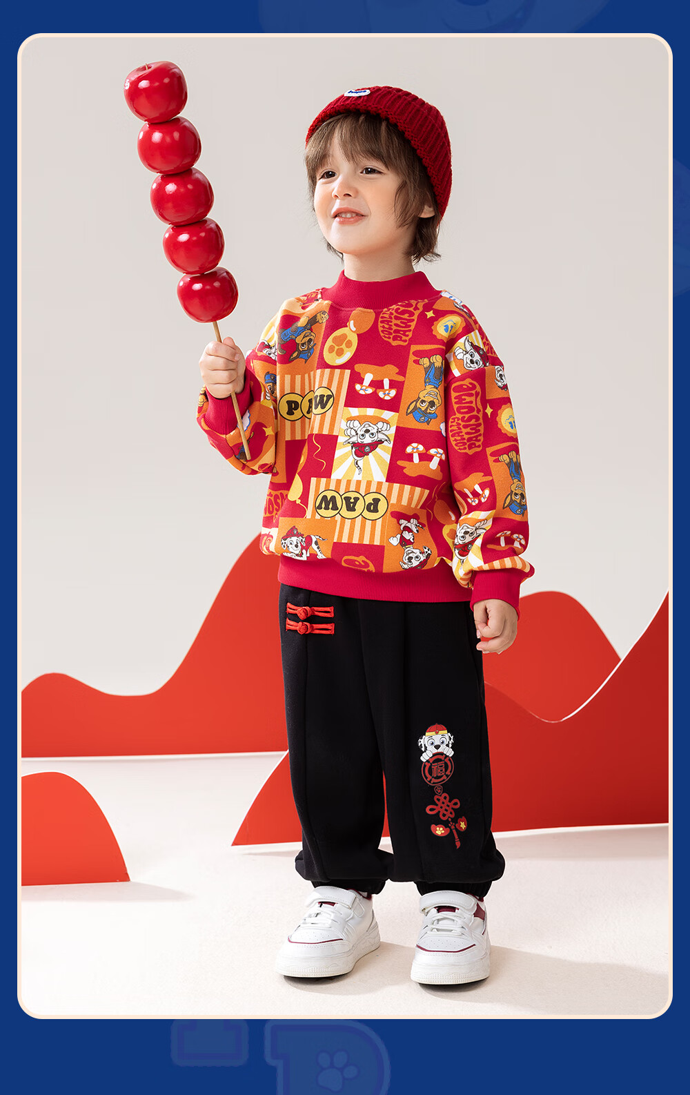 PAW PATROL Kids Fleece Pullover Sweatshirt Autumn Winter Crewneck Red Girls Trendy Hoodie 0343 Size 110 5