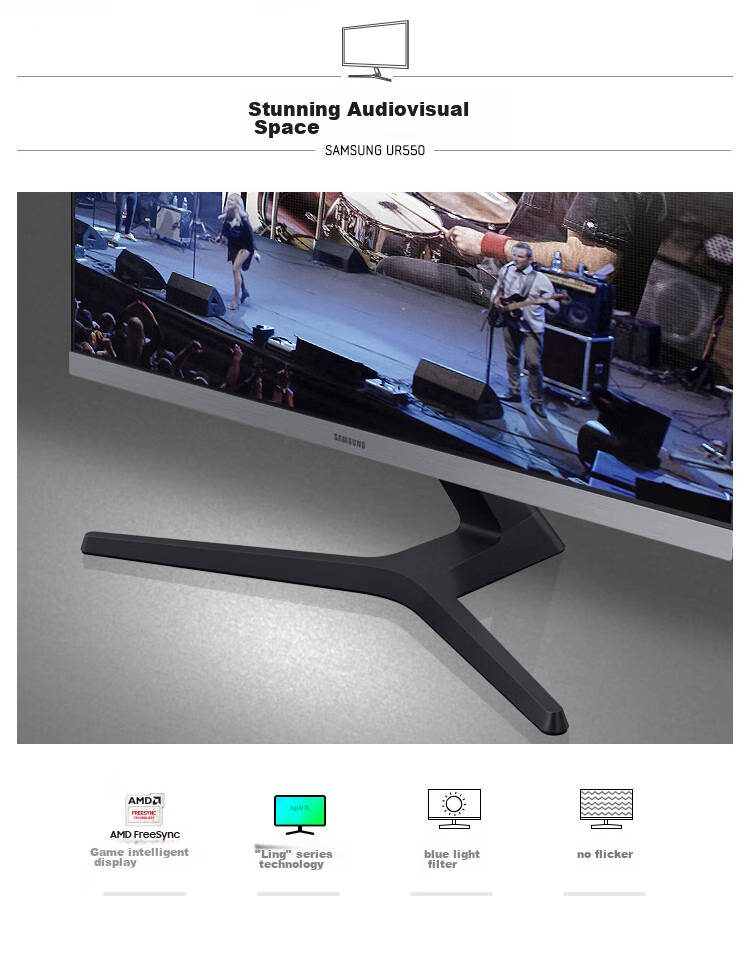 SAMSUNG 32-Inch S80UD VA 4K HDMI Type-C KVM Rotating And Height-Adjustable, Tool-Free Installation, Wall-Mounted Computer Office Monitor LS32D806UACXXF 9