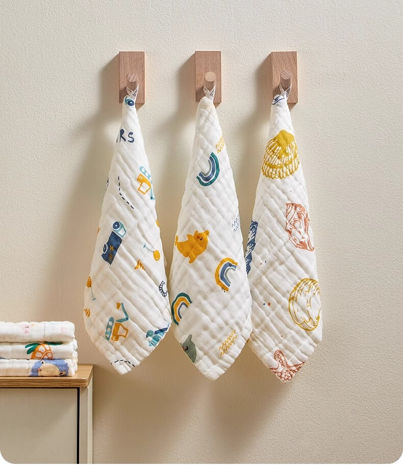 Beitaisi Baby Wipes, Gauze Small Square Towels for Newborns, Children's Face Towels, 4-Ply, 3-Pack, 30*30cm 18