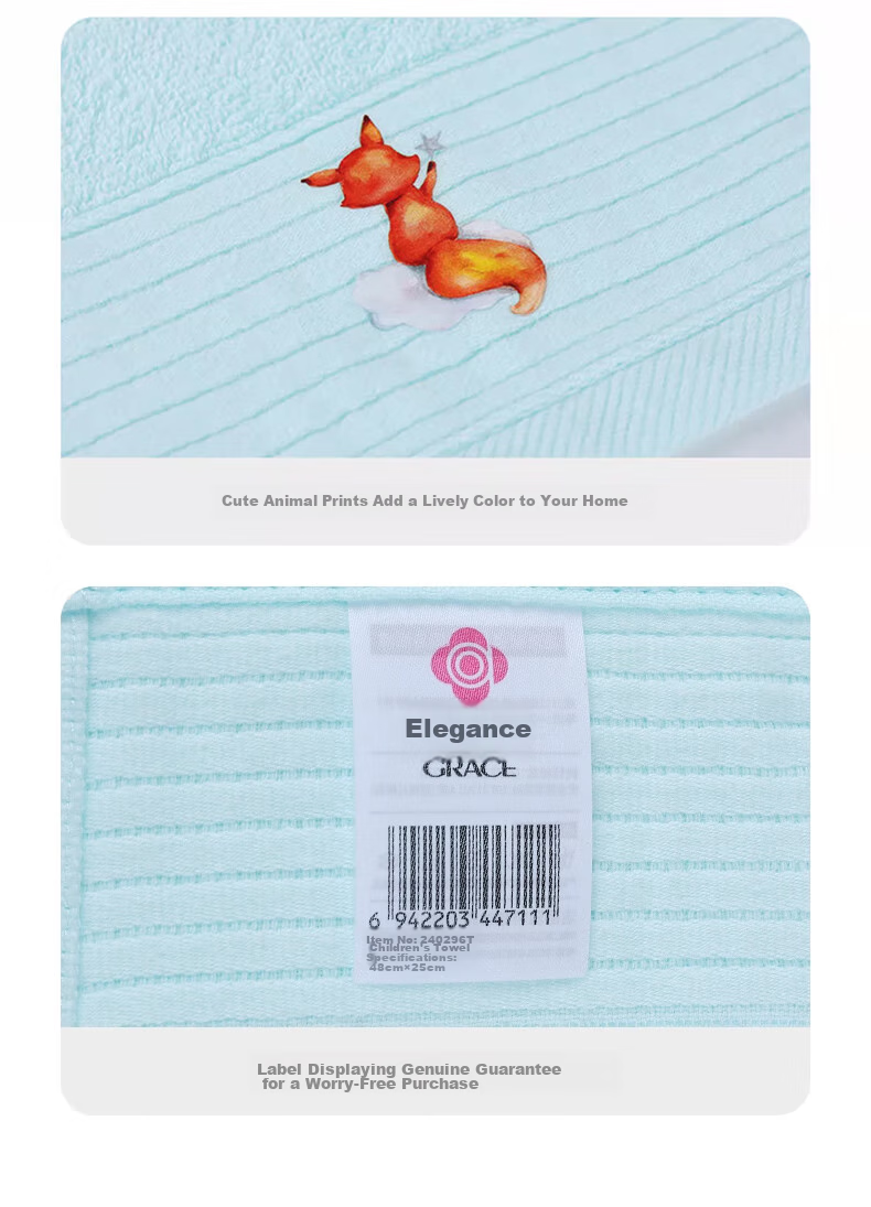 Grace Children's Towels, Pure Cotton Drool Bibs, Class A All-Cotton Face Towels for Boys And Girls, Bath And Face Wipes, Baby And Toddler Towels, 3 Pieces 10
