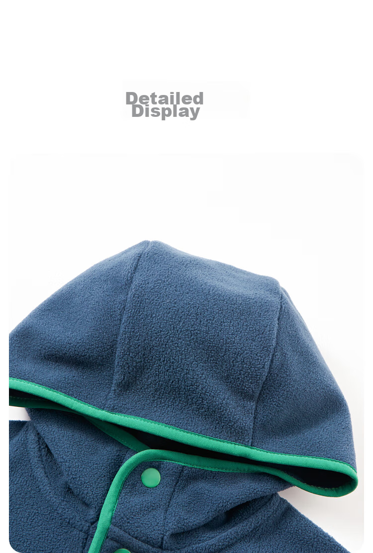 MQD Boys' Autumn Fashion Zip-Up Hoodie Jacket, Navy Blue, Size 150 13