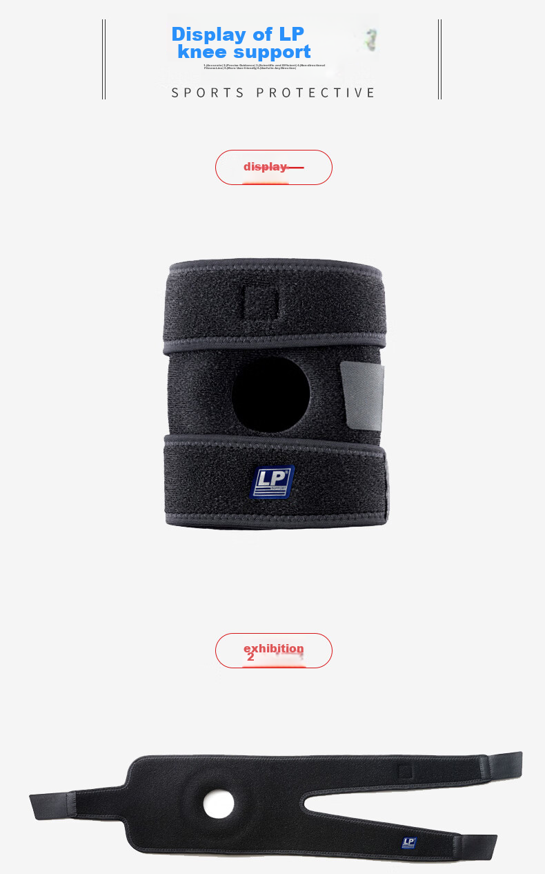 LP 788CN Breathable Upgraded Sports Knee Pads for Running, Badminton, Cycling, Meniscus Protection, Large Size, Two Pieces 12