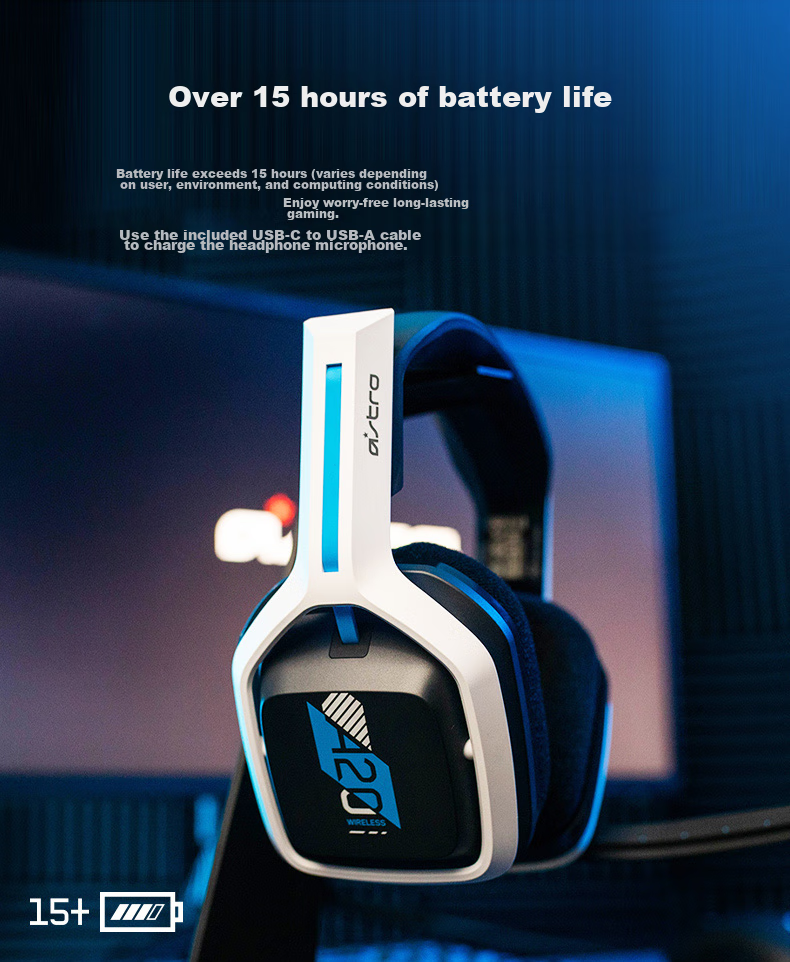 G Astro A20 Wireless Gaming Headset Microphone Dolby Atmos Sound Positioning PUBG Headphones PS5 Headset Over-Ear - Compatible with Delta Actio 5