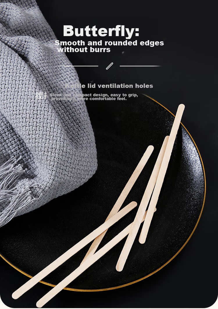 SHUANG YU Disposable Coffee Stirrers [500 Pieces, 14cm], Wooden Biodegradable Individually Wrapped 4