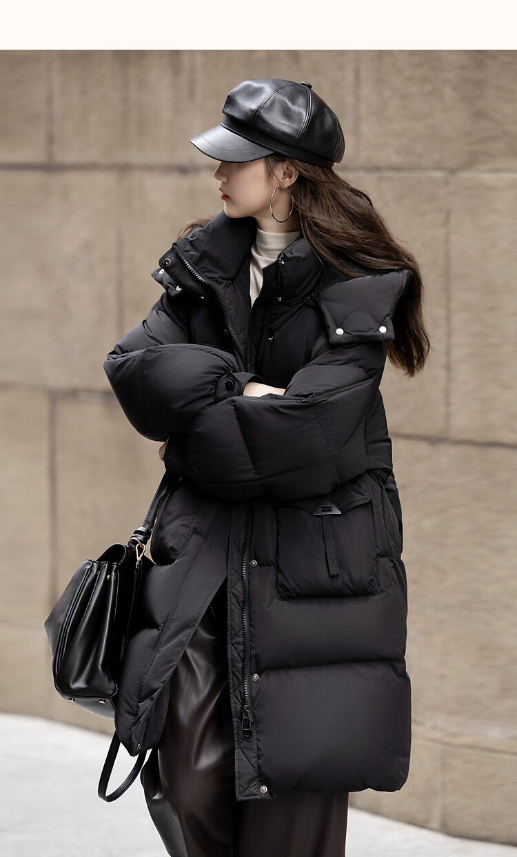 Dme [Light Life] Winter 50D Cotton-Feel Faux Memory Duck down Large Patch Pocket Petite Women's Down Jacket Coat 15