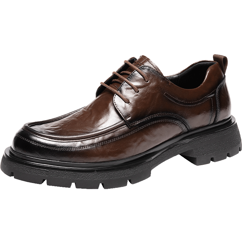 G.N.Shi Jia Men's Shoes, British Style Business Formal Leather Shoes, Soft-Soled Versatile Derby Shoes, Commuter Wedding Groom Shoes for Me