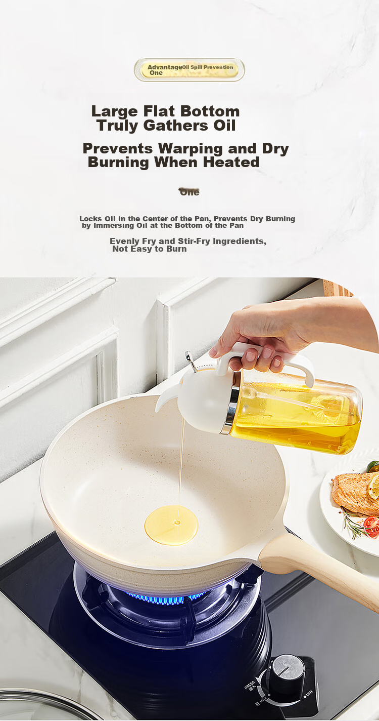 COOKER KING Non-Stick Frying Pan, Clean Pan, Flat Bottom Pan, Deep Oil-Gathering Frying Pan, Steak Pan, Suitable for Natural Gas And Coal Gas, 20cm 5