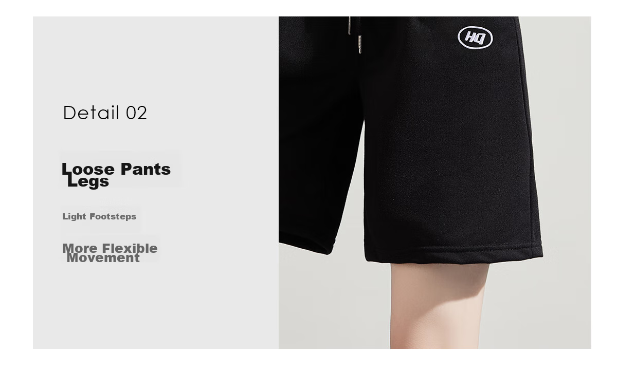 Halo Queen Women's Sports Shorts for Travel, Spring And Summer Casual Student High-Waist Mid-Length Pants, Loose-Fitting Running Shorts HW1KX61 9