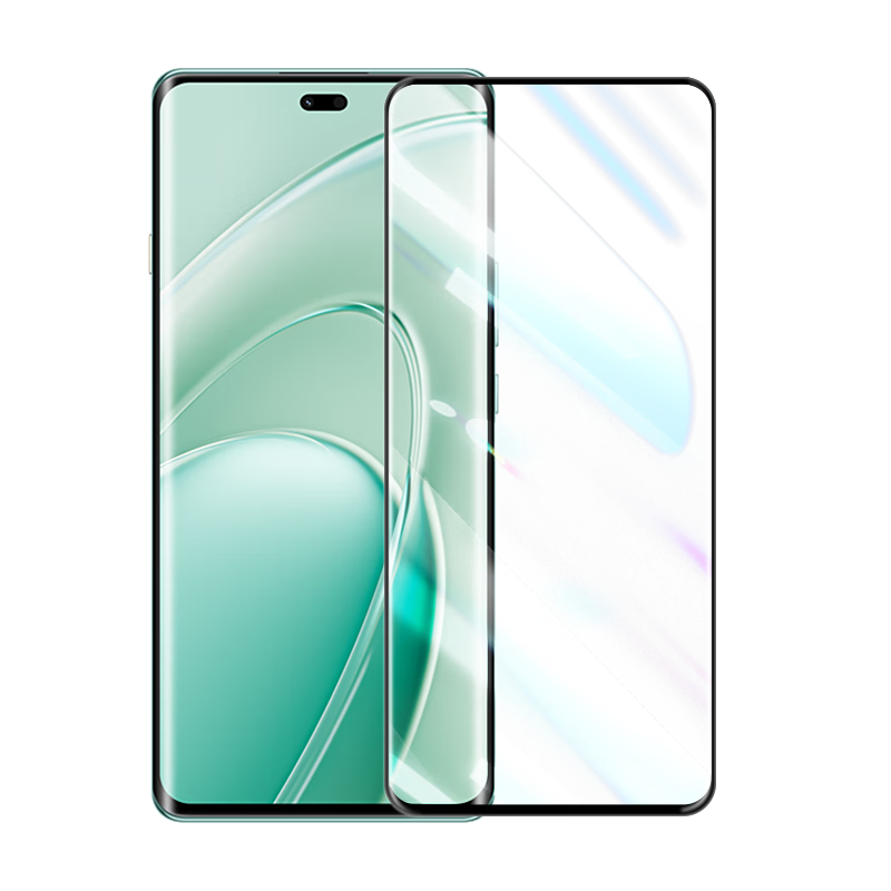 LLUNC [2-Pack] Tempered Glass Screen Protector for Huawei Enjoy 70X And Enjoy 70X Active Edition, Full Coverage Curved Screen Ultra-Clear Ultra-Thin Shatterproof Anti-Fingerprint Protective Film