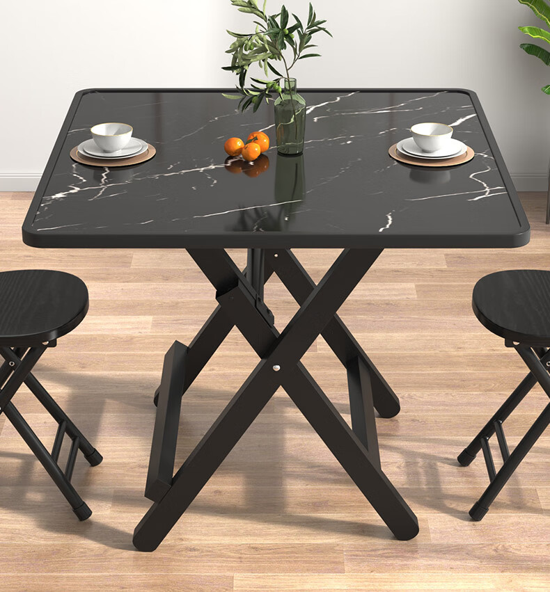 Chibailun Folding Table, Dining Table for Small Apartments, Foldable Eating Table And Chairs Set, Simple And Portable Small Square Table 1