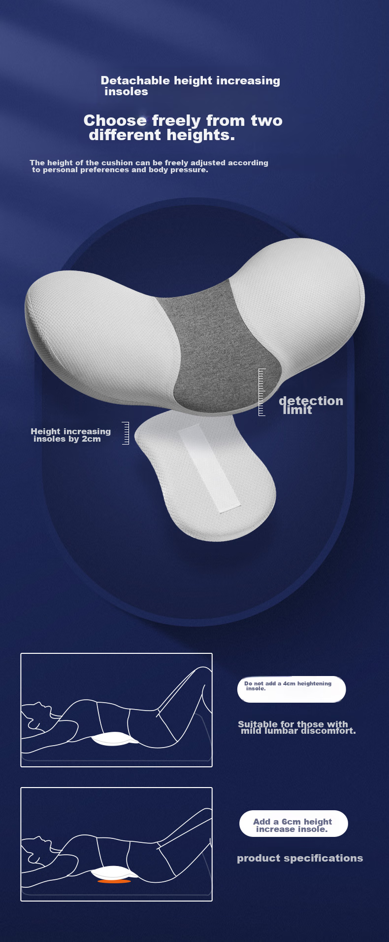 JAGO Heating Back Pillow, Lumbar Disc Support Pad, Lumbar Muscle Strain Relief, Waist Support Cushion, Back Support Pad 12