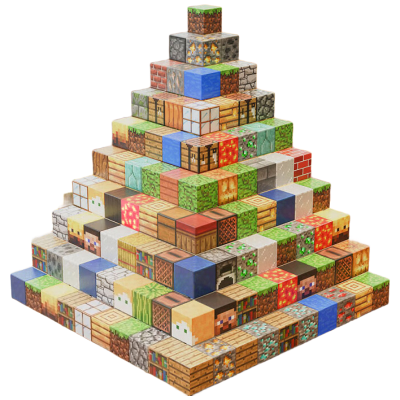 Blucci Minecraft Magnetic Building Blocks 110 Pieces Magnetic Tiles Construction Toy for Boys and Girls Ages 3-10 Children's Day Gift