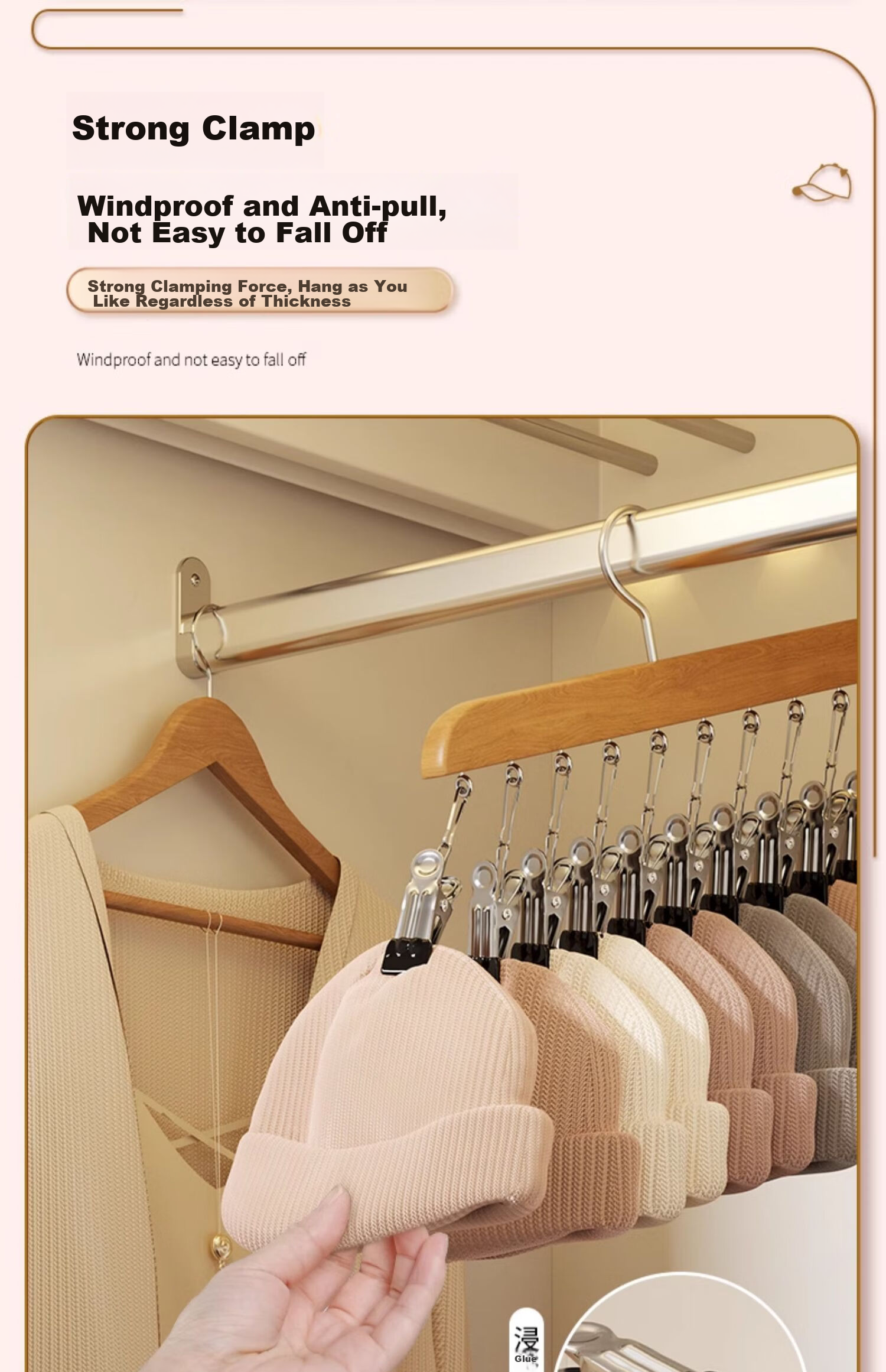 Fanyejia Multi-Functional Space-Saving Clothes Hanger with Clip for Underwear, Socks, Scarves, Pants, And Silk Items - Non-Slip And Seamless Desig 7