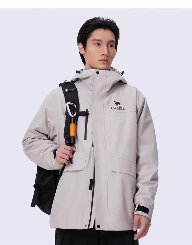 CAMEL Outdoor Jacket, Classic Workwear ICON Three-In Fleece Inner Liner, Mountaineering Suit, M Size 11