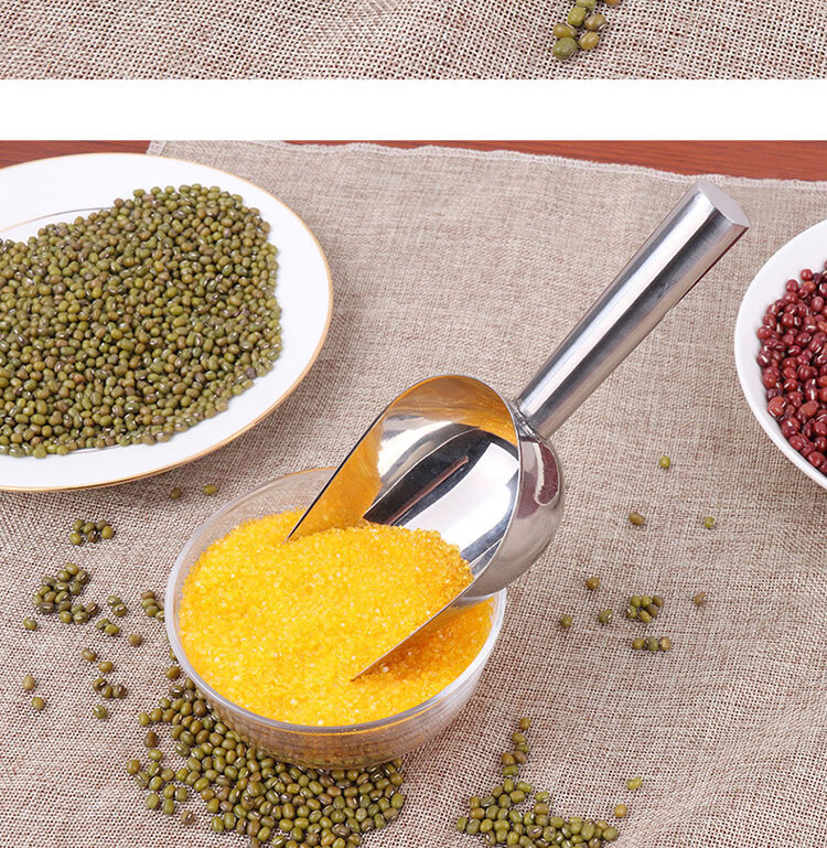 Baijie Stainless Steel Ice Scoop, Grain Scoop, Dried Fruit Scoop, Rice Scoop, Flour Scoop, Tea Scoop, Sugar Scoop, Melon Seed Scoop, Popcorn Scoop, Household Food Scoop 13