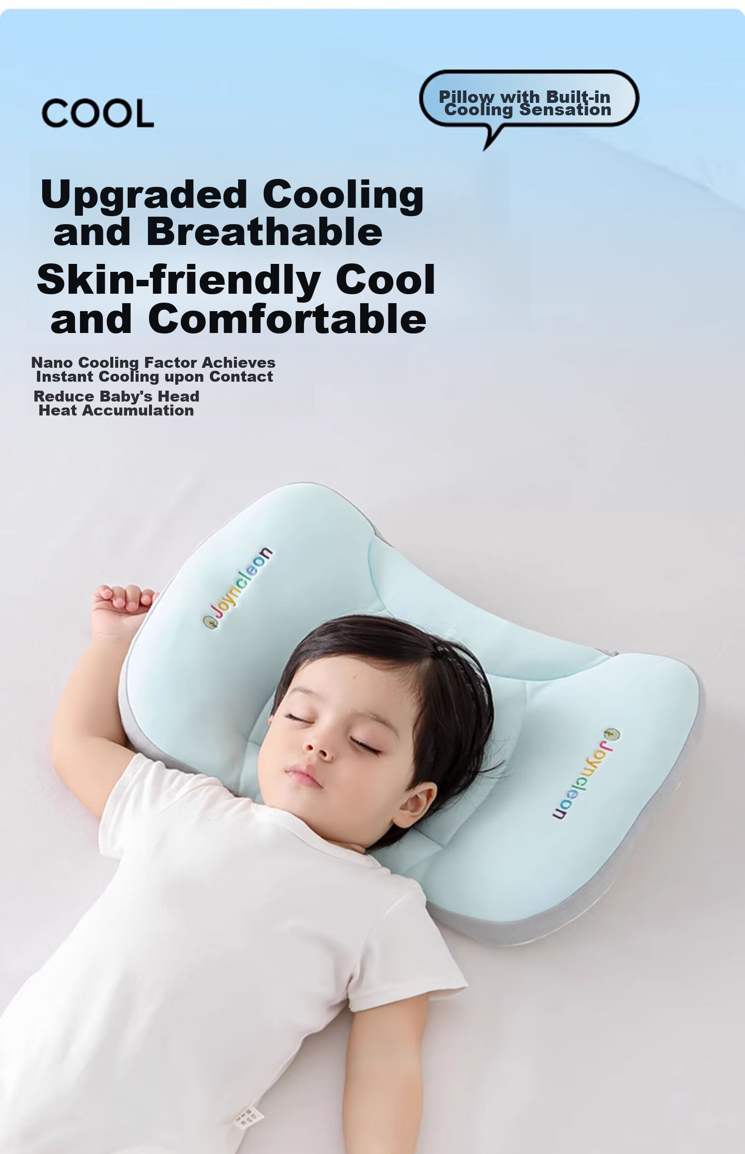 JOYNCLEON Baby Pillow Zoned Neck Support Pillow for Children 6 Months+ 1-3 Years Green jzt198355 8