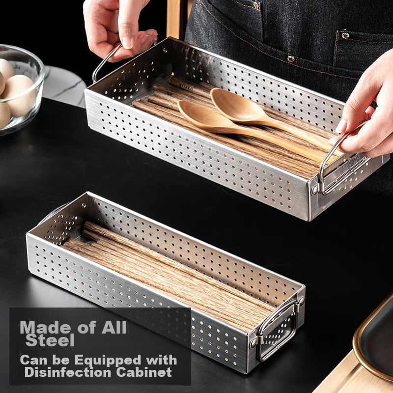 Onlycook Chopstick Storage Box, Chopstick Holder, Chopstick Basket, Tableware Storage Box for Dishwasher, Chopstick Organizer Rack
