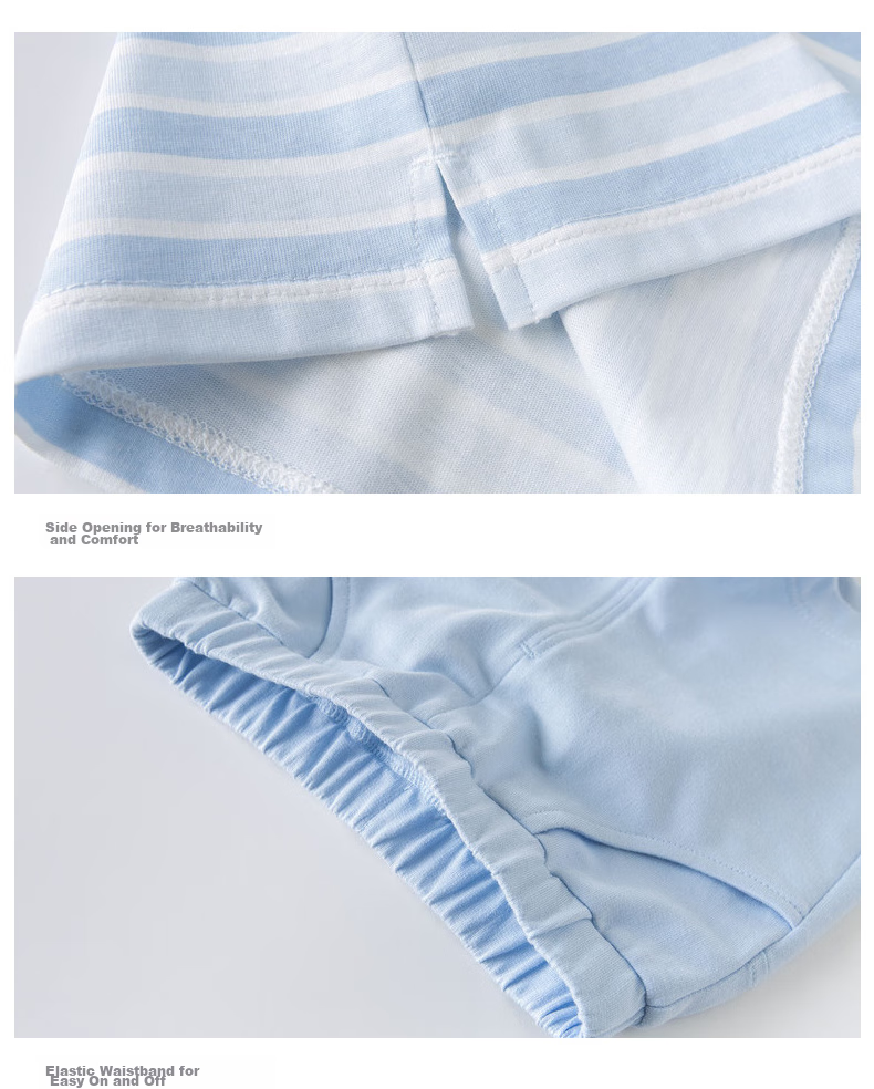 DAVE & BELLA Boys' Summer Sportswear Set, Stylish Little Gentleman Outfit for Baby Boys, DBH13656 Blue Striped 73cm 5