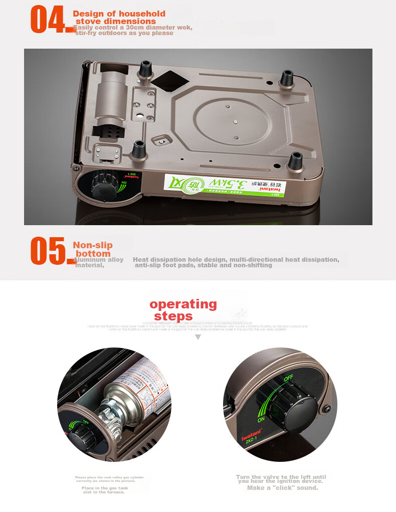 Iwatani Portable Cassette Stove, Outdoor Windproof Camping Gas Stove, Hot Pot Cooker, ZKZ-2F + Double-Sided Hot Pot Set 13