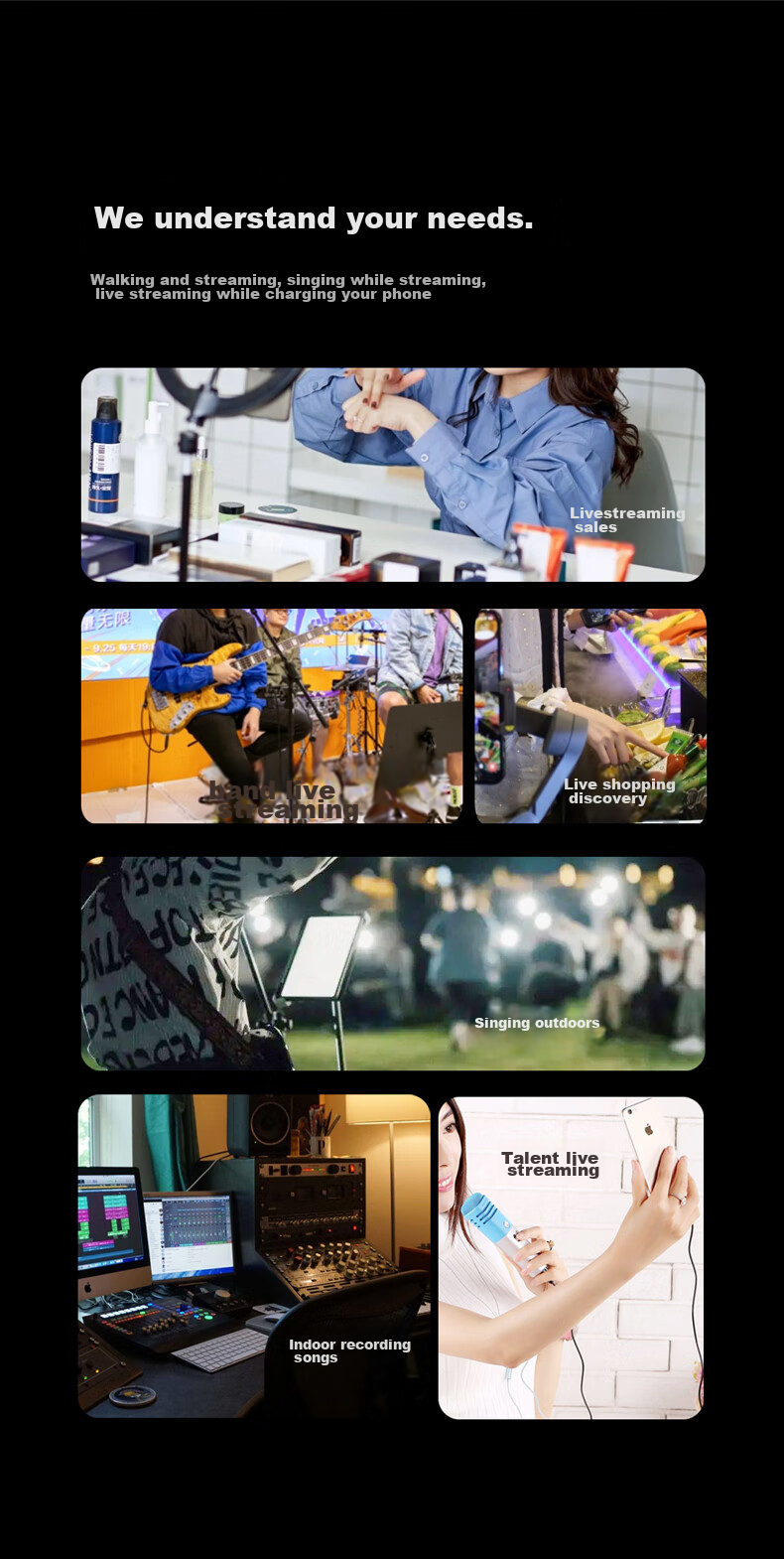 Ickb So8 Sixth Generation Sound Card Set, Mobile Phone Live Streaming, Computer Douyin Kuaishou Universal Streamer Singing, Quanmin K Song Recording, Live Streaming Equipment Complete Set, Condenser Microphone 18