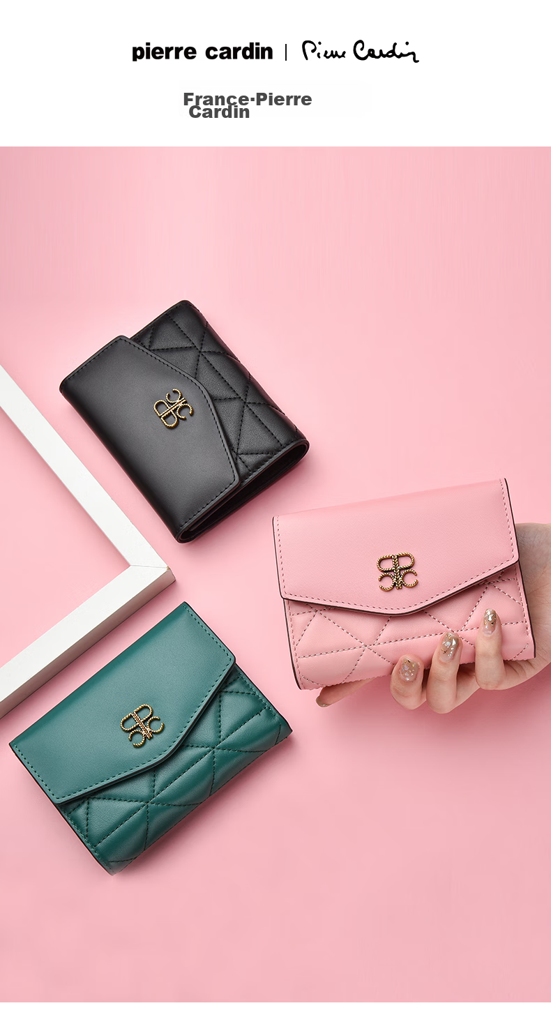 Pierre Cardin Handbag, Holiday Birthday Gift for Women, Top-Grain Leather Bag, Ladies Wallet, Multi-Card Holder Bag 1