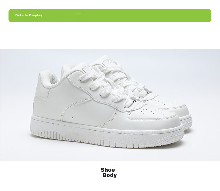 Putianxie Unisex Skateboard Shoes, Odor-Resistant, Lightweight, Casual Sneakers, Height-Increasing, Versatile Couple's Soft-Soled Classic White Shoes 203 12