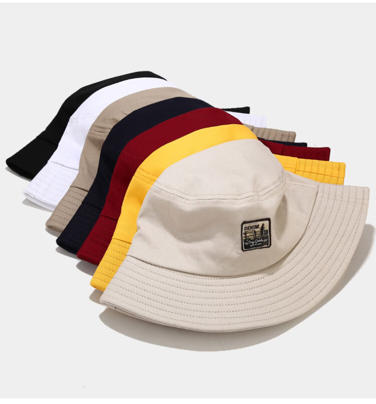 GLO-STORY Sun Hat, Korean Style Unisex Bucket Hat, Retro Versatile Fisherman Hat, MMZ814102, Black Lettering 20