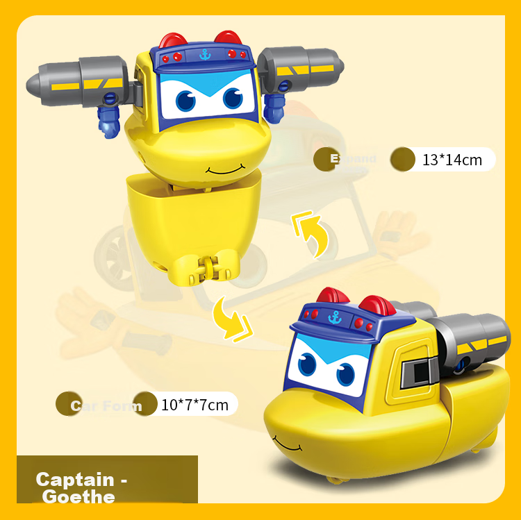 BIG TAYLOR Large Transforming School Bus Gode Children's Toy Robot, Six-In Combination Machine, Birthday Gift for Boys And Girls 12