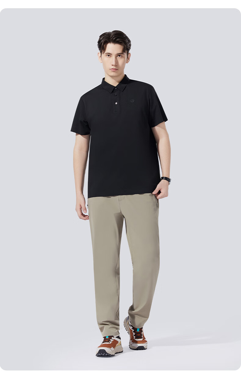 TECTOP Outdoor Short-Sleeve Polo Shirt for Men, Breathable Sports Undershirt, Casual T-Shirt 2422175TX Men's Classic Black M 11