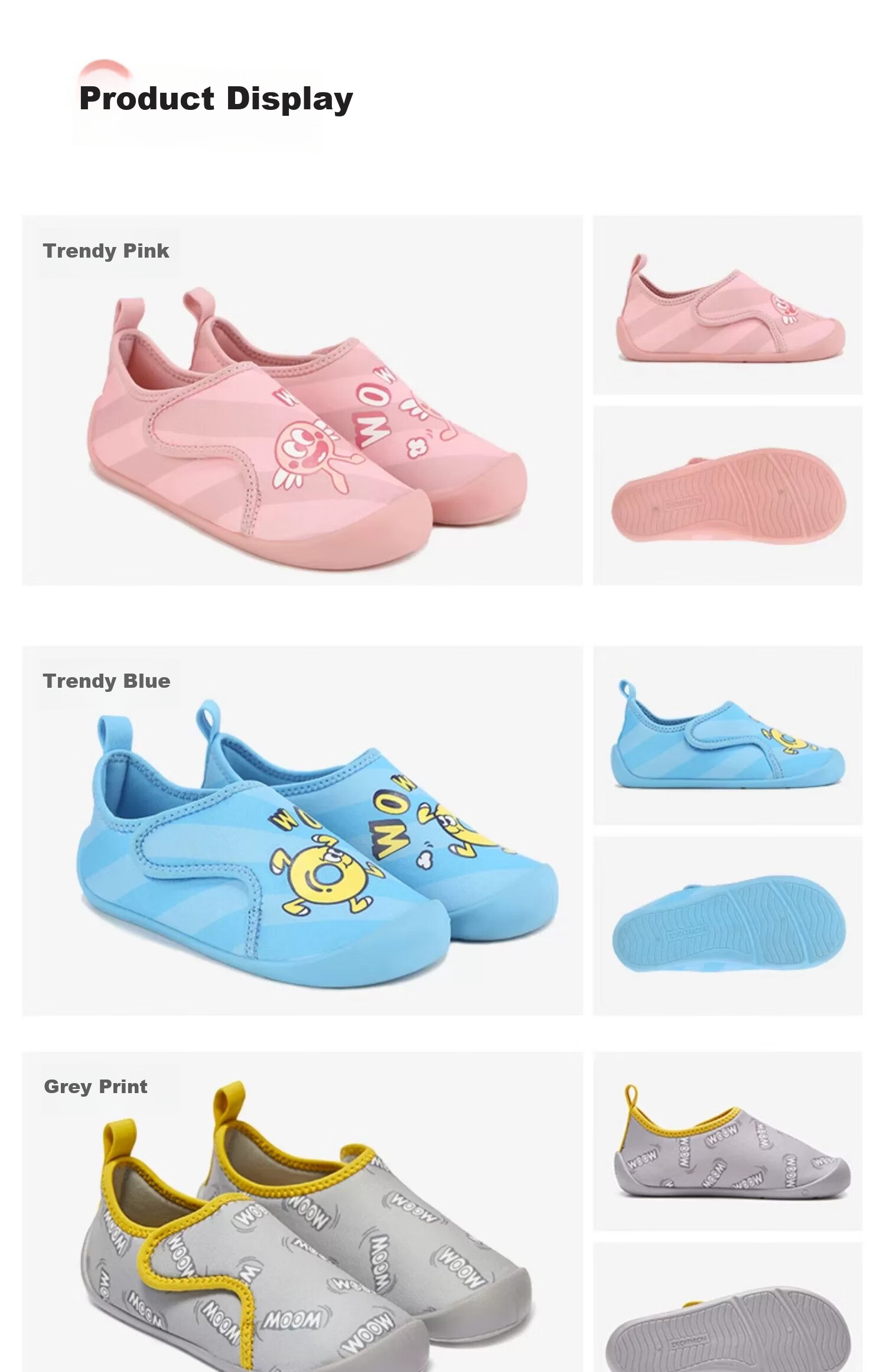 DECATHLON Toddler Soft Sole Non-Slip Comfortable Indoor Walking Shoes (High Heel/Big Size for Chunky Feet, Choose 1-2 Sizes Larger) Gray 29-4423353 13