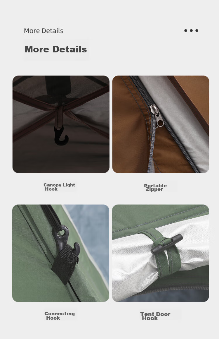 CAMEL Xiaoyao Pro Outdoor Tent, Silver-Coated Sun Protection Camping Tent, Fully Automatic Quick-Open Camping Equipment, 133BANA027-1 17