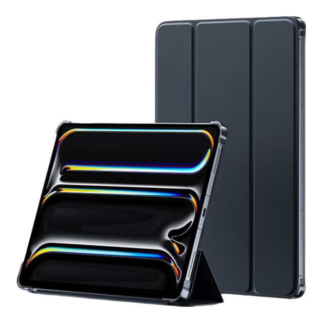 BIAZE IPad Pro 11 Case Compatible with 2025/24 IPad Pro 11-Inch M5/M4 Universal Protective Cover, Tri-Fold Support Slim Shockproof PB508-Kongang Black