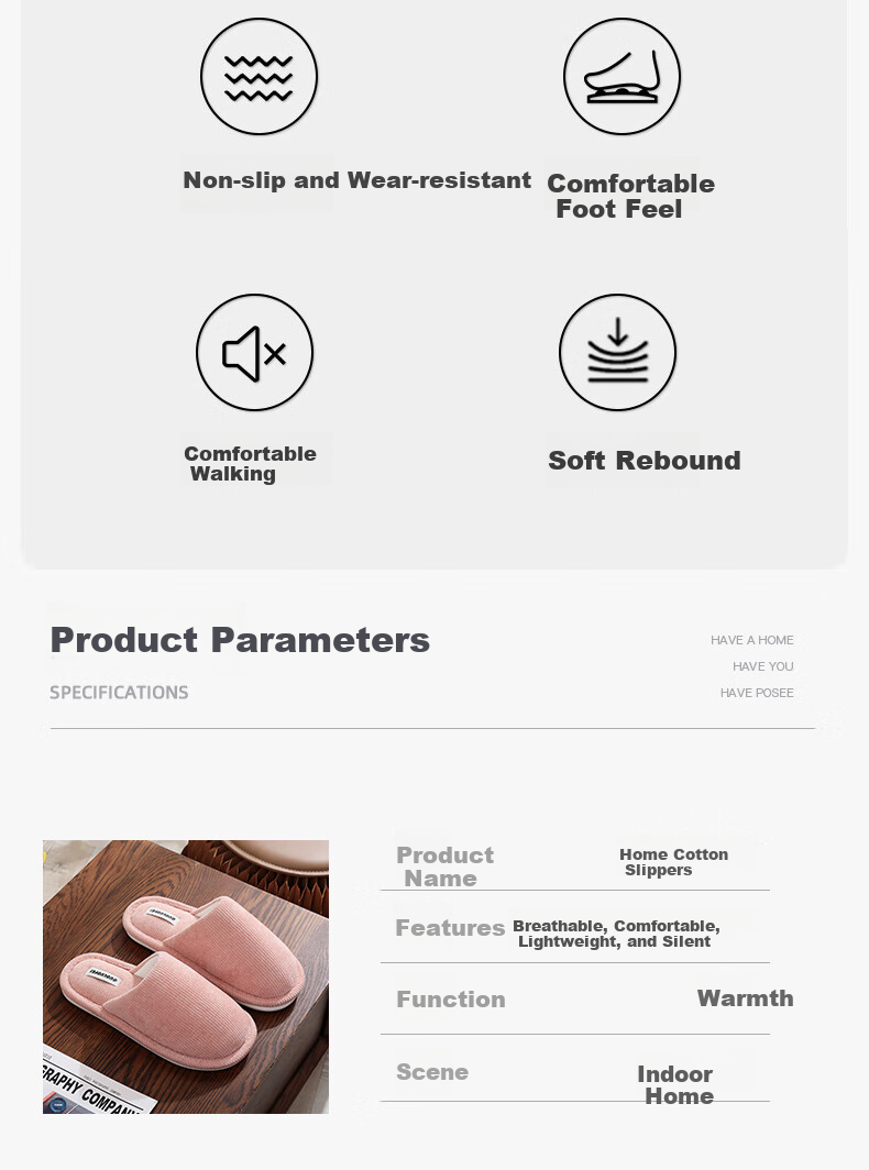 GUOLUOFEI Japanese-Style Slippers for Men And Women, Couples Spring And Summer Home Use Sweat-Absorbing Breathable Non-Slip Floor Slippers, Red, Size 38-39 2