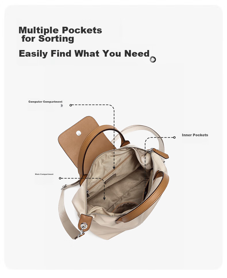 Laifu Lightweight Simple Dumpling Bag Large Capacity Water-Resistant Canvas Crossbody Shoulder Bag Practical Gift Birthday Present 14